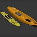 Yellow And Neon Green Recreational Kayaks With Seats And Storage Compartments
