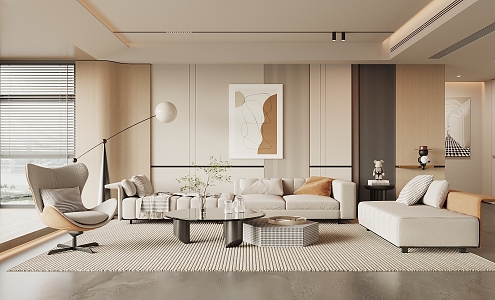 modern living room 3d model