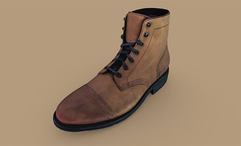 Modern leather shoes 3d model