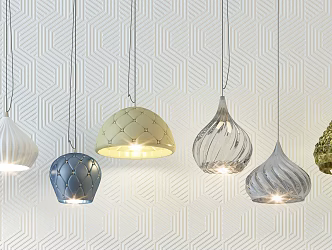 Modern chandelier fashion simple metal chandelier combination 3d model