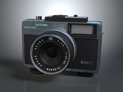 EAST LAND AUTO 100 Vintage Film Camera With Lens Flash And Viewfinder 3d model