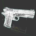 Modern Tactical Pistol with Black Grip and Metal Frame Design