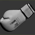 White And Black BRAVOX Boxing Gloves With Striped Design On Gray Reflective Surface