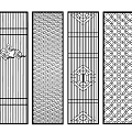 Traditional Chinese Room Dividers Featuring Various Decorative Patterns And Designs 3d model