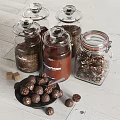Ceramic Storage Jars with Airtight Lids for Coffee Beans Cocoa Powder Star Anise and Truffles