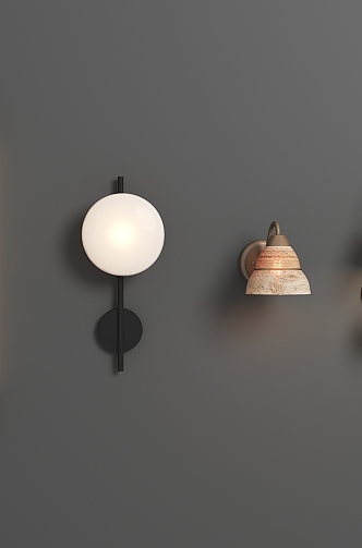 French style wall lamp combination 3d model