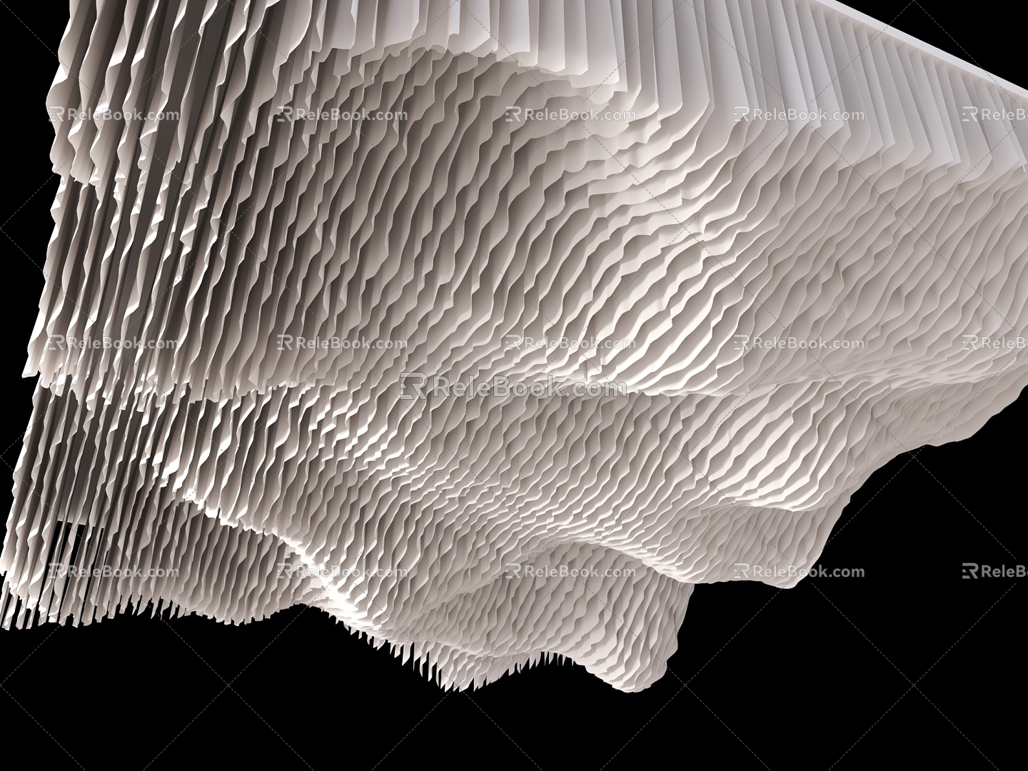 French Texture Paper Ceiling Background Cloth Ceiling Special-shaped Grille Ceiling Gradient Corrugated Ceiling Wave Office Ceiling Hall Ceiling Hotel Lobby Ceiling model