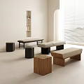 New Chinese Stool Bench 3d model