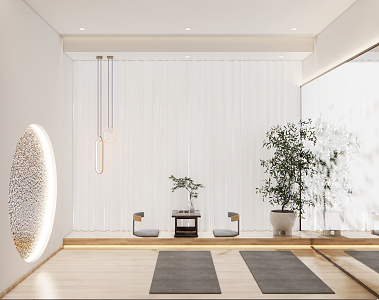 Modern Yoga Room 3d model