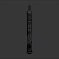 Modern Tactical Weapon with Rail System and Black Military Design Features 3d model