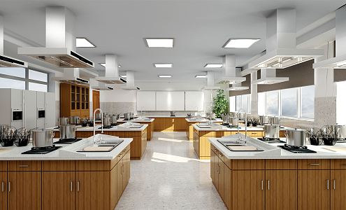 Modern Classroom Cooking Classroom School Cooking Classroom 3d model