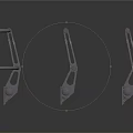 Three Metal Mechanical Equipment Parts With Structural Design And Steel Components