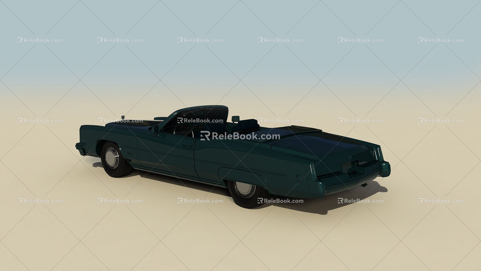 Emerald vintage car vintage car 3d model