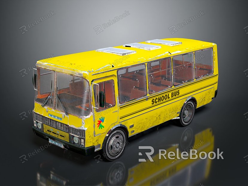 Modern School Bus Old School Bus Small Bus Small Bus model