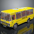 Modern School Bus Old School Bus Small Bus Small Bus 3d model