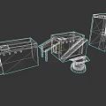 Concrete Residential Building Models With Staircases Platforms And Unique Designs
