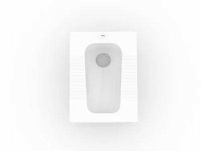 White Contemporary Squat Toilet Design For Modern Bathroom With Smooth Surface 3d model