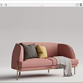Modern double sofa 3d model