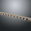 Long Arched Architectural Component With Bronze Finish And Decorative Multiple Openings 3d model