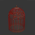 Elegant Vintage Metal Birdcage With Glass Panels For Decorative Home Use