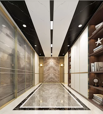 Modern aisle 3d model
