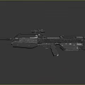 Advanced Futuristic Sci Fi Weapon Rifle With Scope And Detailed Design 3d model