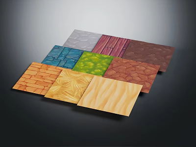 Various Decorative Material Samples With Diverse Textures And Colors For Interior Design 3d model