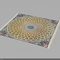 Traditional Decorative Rug With Intricate Geometric Pattern And Colorful Motifs For Home Furniture