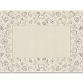 Square Rugs in Beige Ivory Tones with Patterned Borders and Solid Textures 3d model