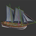 modern sailing ship ancient ship ancient warship large ancient ship ancient warship 3d model