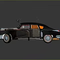 Vintage Custom Car With Rusty Exterior Distinct Front Design And Red Rims