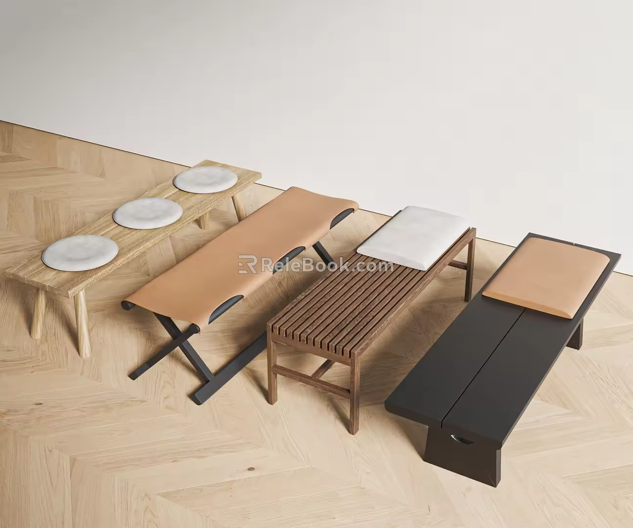 Bench combination 3d model