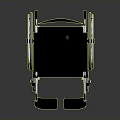 Lightweight Durable Wheelchair With Black Seat Silver Frame And Adjustable Armrests