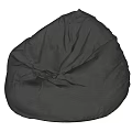 Comfortable Gray Velvet Bean Bag Chair With Soft Small Cushion For Relaxation