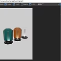 Modern Decorative Lamps With Turquoise And Gold Glass And Metal Base