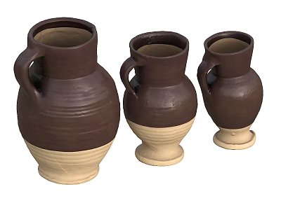 Pot Pottery Pot Vase Kettle Utensil Vintage Pot 3d model