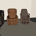 Black Brown And Beige Massage Chairs With Modern Design And Comfortable Seats