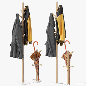 Modern Clothes Costume Hanger Jacket Hall Suit 3d model