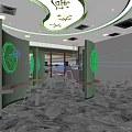 Modern Hair Salon Interior With Black Styling Chairs Mirrors Marble Floor And Round Ceiling