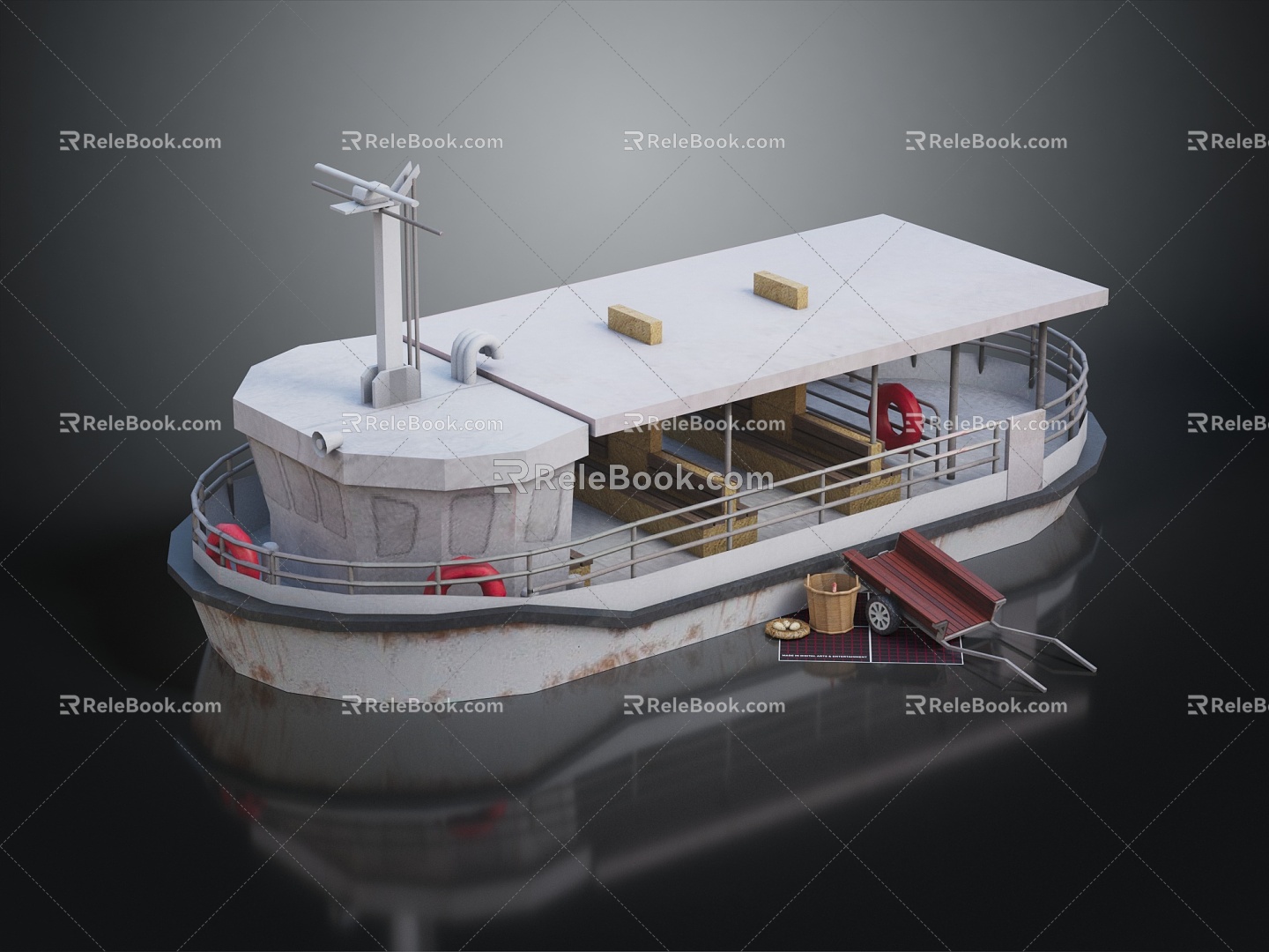 Modern Cruise Ferry Ferry 3d model