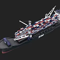 Large ZIM DJIBOUTI Container Ship Loaded with Colorful Containers and Deck Cranes