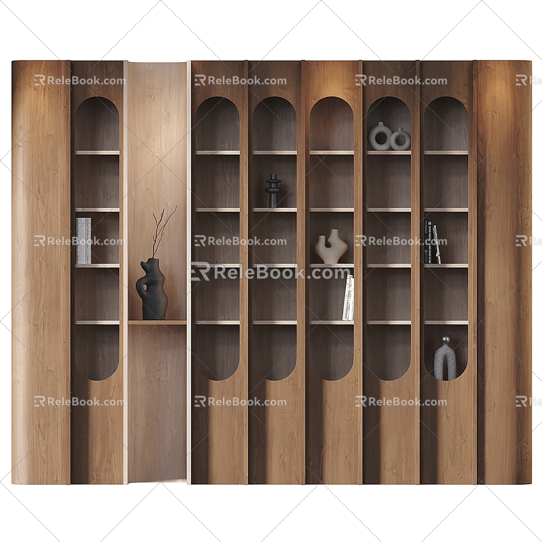 Modern Bookcase Decorative Cabinet Storage Rack model