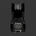 Sleek Black Sports Car With Streamlined Body Grille Design And Retro Styling