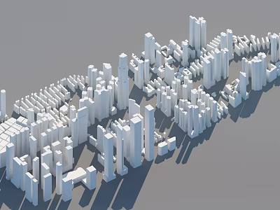 Modern Architecture Common Building Building Block City Business Center Office District City Center District City Building 3d model