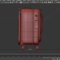Black Hard Shell Suitcase With Telescopic Handle Rolling Wheels And Zipper Pockets