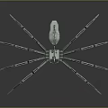 Mechanical Spider With Metallic Legs And Shiny Detailed Body Structure