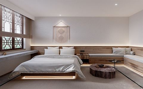 Modern Homestay Hotel Rooms 3d model