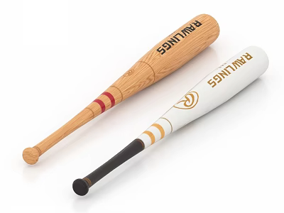 Rawlings Sports Equipment Baseball Bats Wooden And White Design For Sports Use 3d model