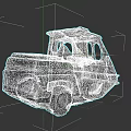Rusty Old Small Truck With STRICTOR 2X Label And Weathered Exterior