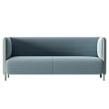 Modern double sofa multiplayer sofa 3d model